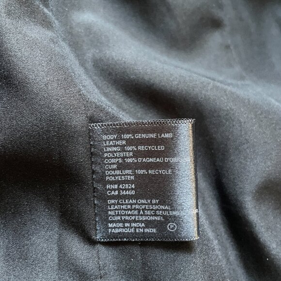 Reformation Veda Bowery Leather Blazer Black Size Large - Picture 8 of 14